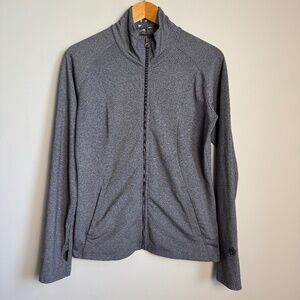Tuff Athletics Women's Long‎ Sleeve Zip Up Athletic Jacket Gray Large Running